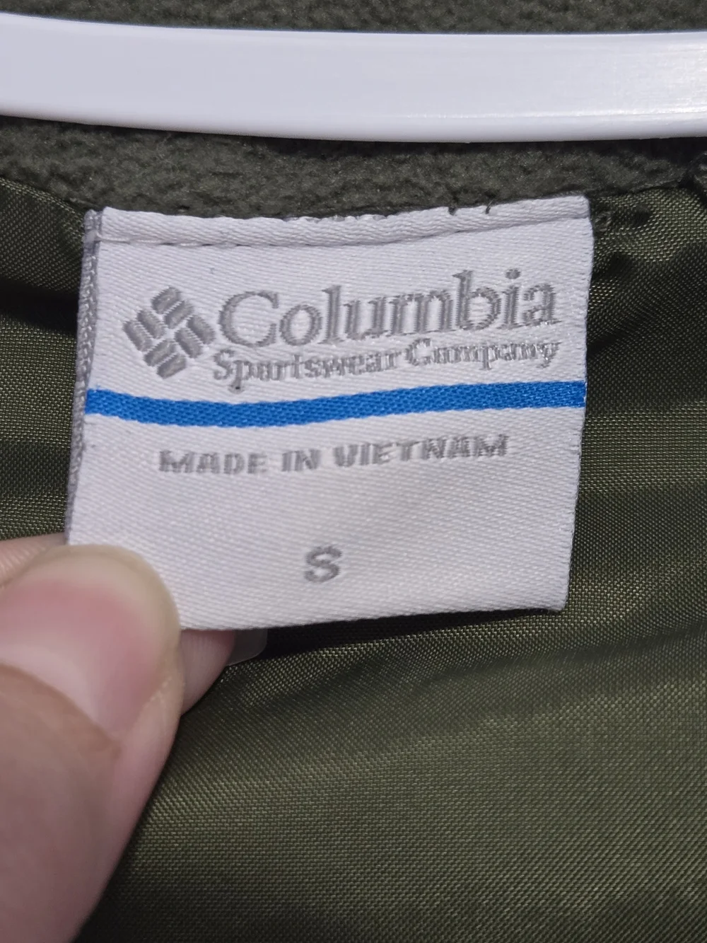 Columbia Olive Green Fleece‎ Zip Vest Womens Small Outdoor Hiking